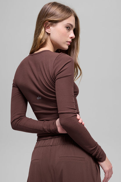 Alo Yoga Women'S Ribbed Modal Long Sleeve