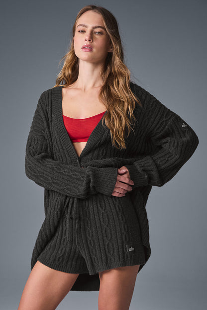 Alo Yoga Women'S Cable Knit Winter Bliss Cardigan
