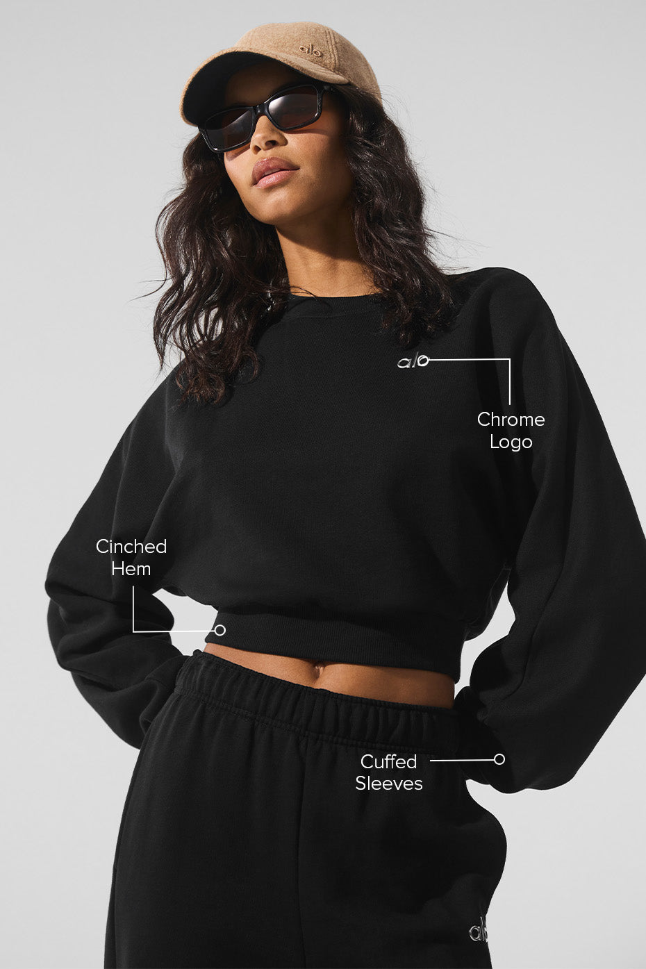 Alo Yoga Women'S Cropped Accolade Crewneck