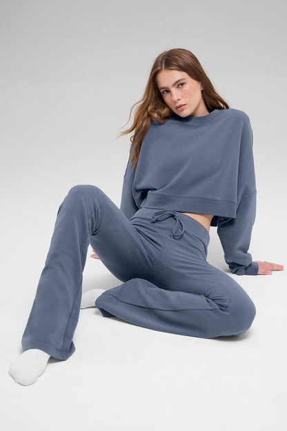 Alo Yoga Women'S Cropped Sway Crew Neck Pullover