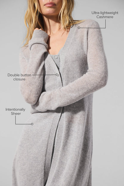 Alo Yoga Women'S Sheer Cashmere Long Cardigan
