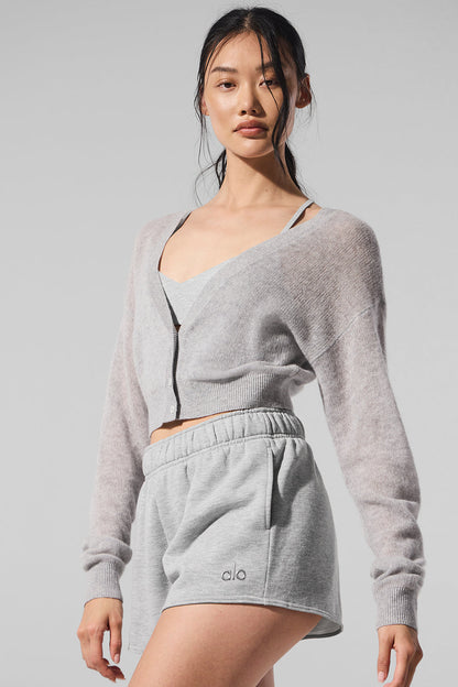 Alo Yoga Women'S Sheer Cashmere Cropped Cardigan