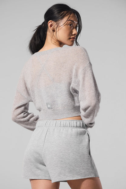 Alo Yoga Women'S Sheer Cashmere Cropped Cardigan