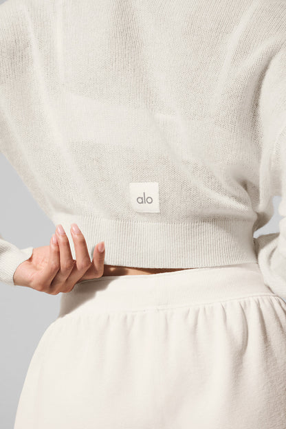 Alo Yoga Women'S Sheer Cashmere Cropped Cardigan