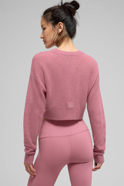 Alo Yoga Women'S Sheer Cashmere Cropped Cardigan