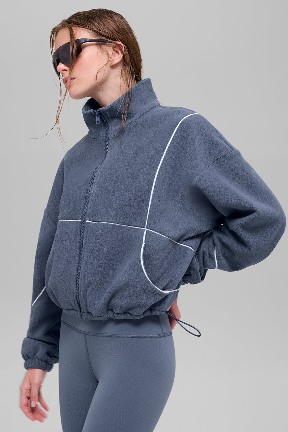 Alo Yoga Women'S Polar Fleece Game Time Full Zip Jacket