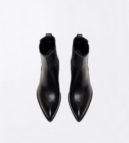Tom Ford Burnished Leather Dagger Ankle Boot