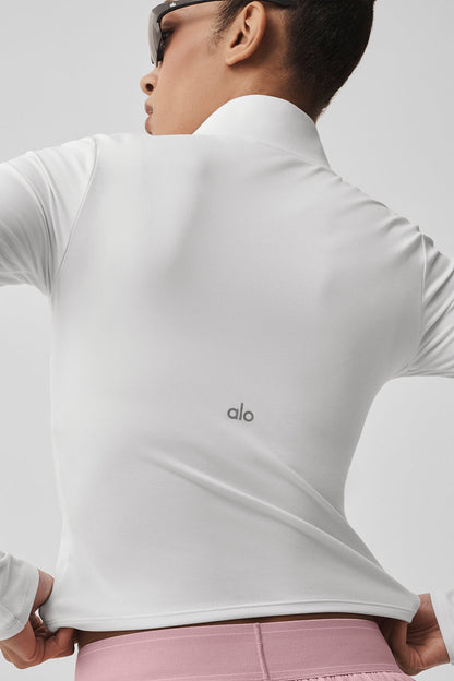 Alo Yoga Women'S Alo Softsculpt Precision 1/4 Zip Long Sleeve