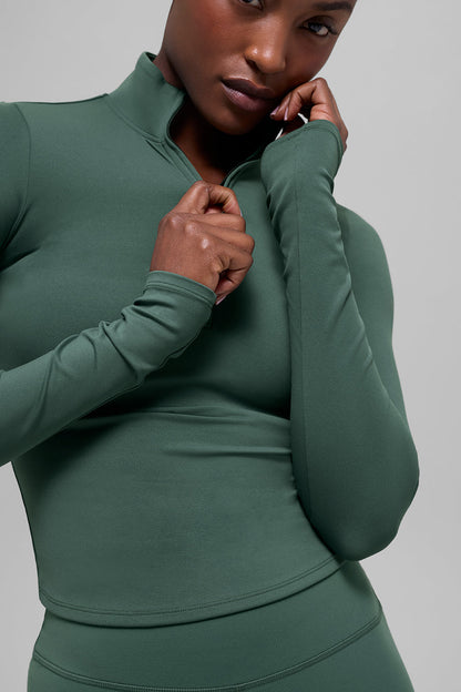 Alo Yoga Women'S Alo Softsculpt Precision 1/4 Zip Long Sleeve