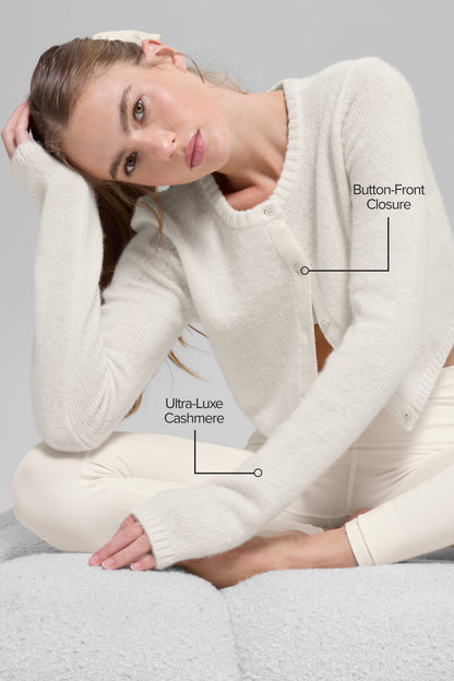 Alo Yoga Women'S Wool Cashmere New Class Cropped Cardigan