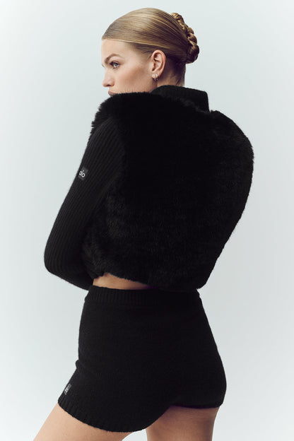 Alo Yoga Women'S Faux Fur Cashmere Northstar Full Zip