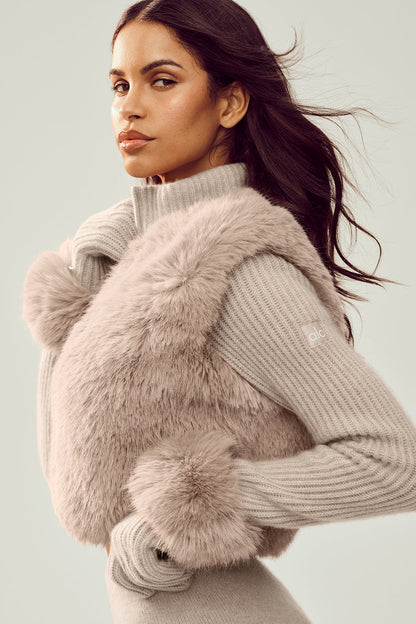 Alo Yoga Women'S Faux Fur Cashmere Northstar Full Zip