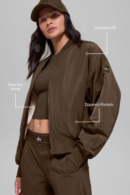 Alo Yoga Women'S Faux Fur Urbanite Bomber