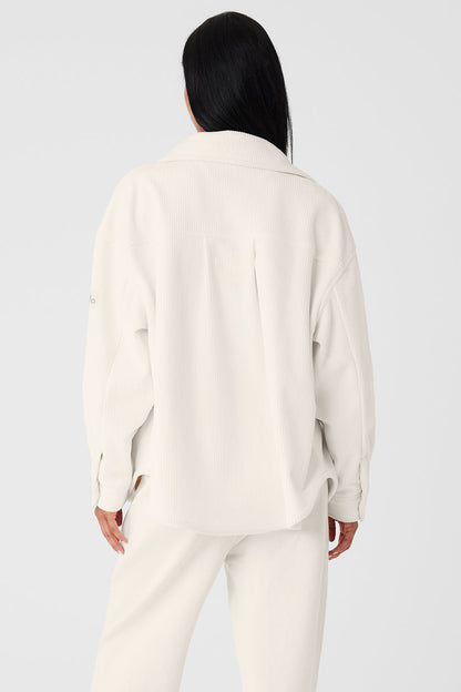 Alo Yoga Women'S Ribbed Velour Mountain Side Shacket