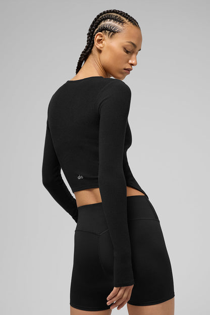 Alo Yoga Women'S Ribbed Stardust Long Sleeve