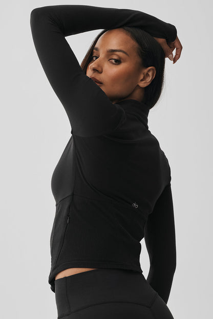 Alo Yoga Women'S Airbrush Corset Full Zip Jacket