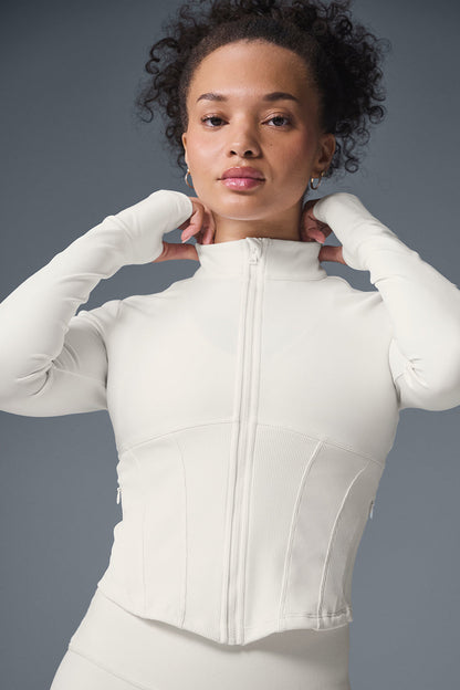 Alo Yoga Women'S Airbrush Corset Full Zip Jacket