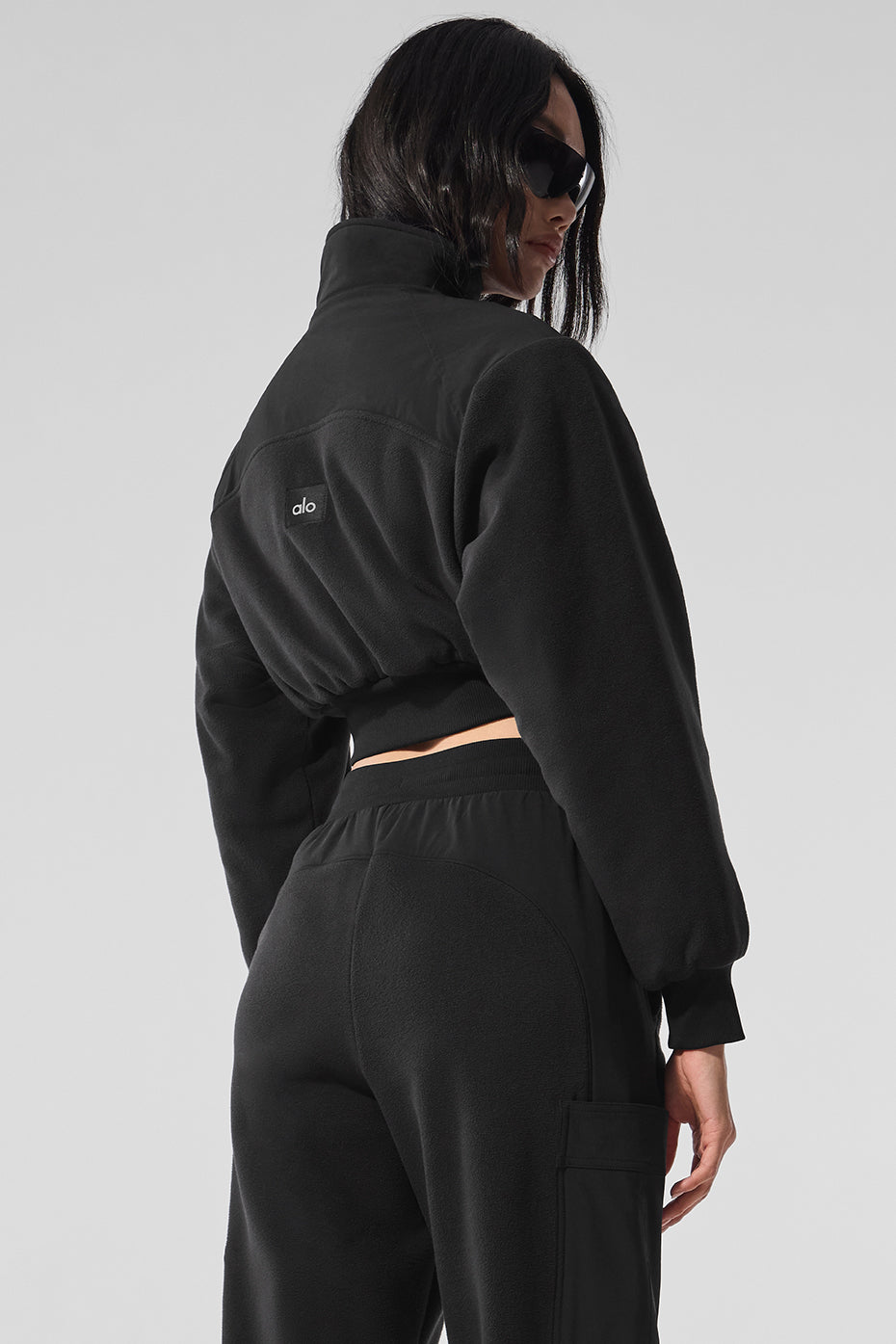 Alo Yoga Polar Fleece Cropped Wintry Mix Jacket