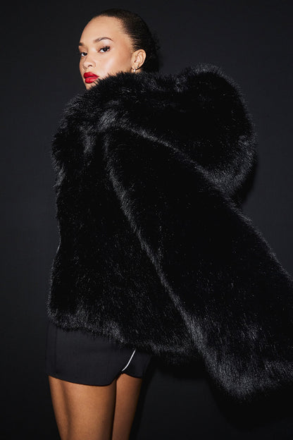 Alo Yoga Women'S Opulent Faux Fur Statement Jacket