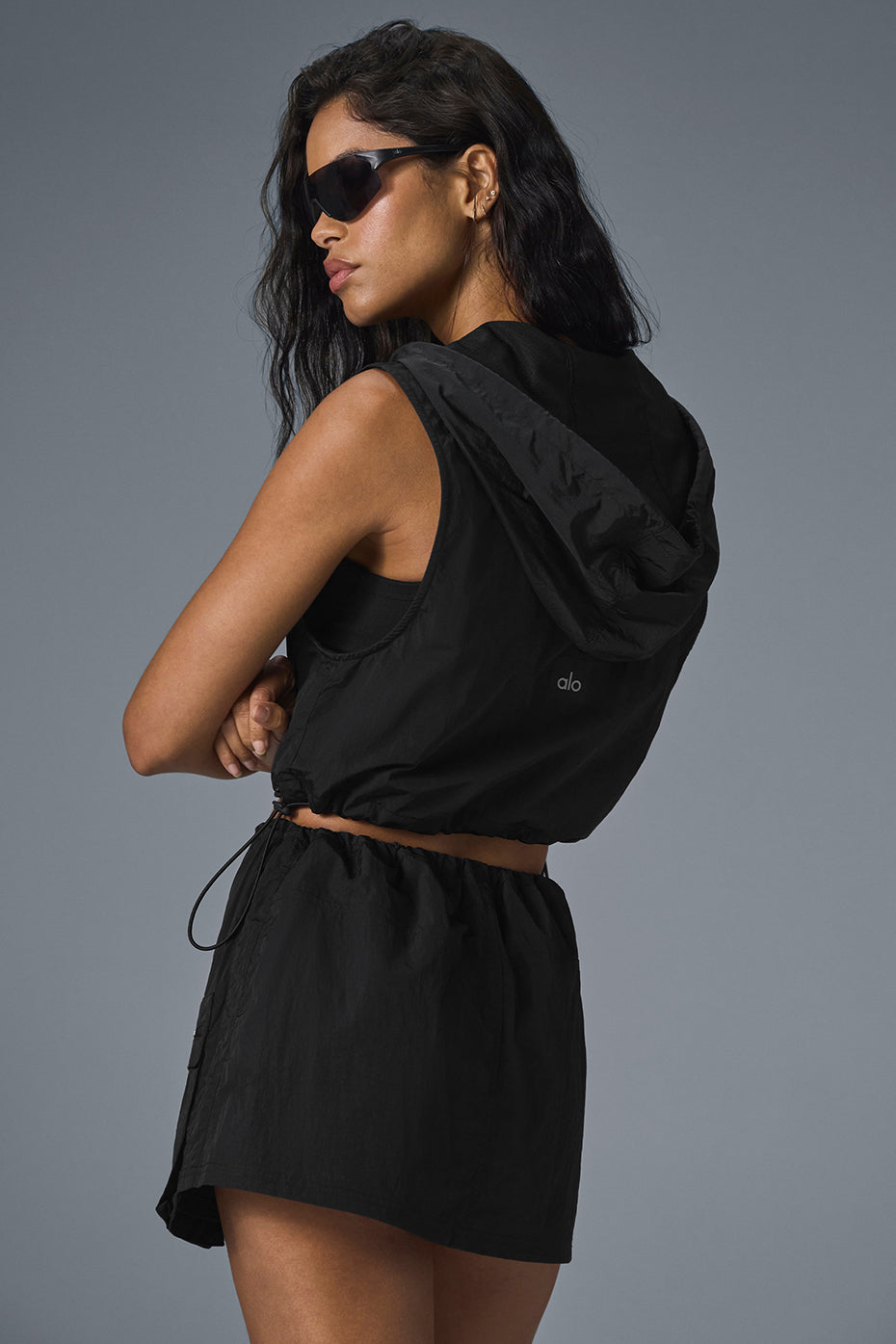 Alo Yoga Women'S Crinkle Cropped Surplus Vest