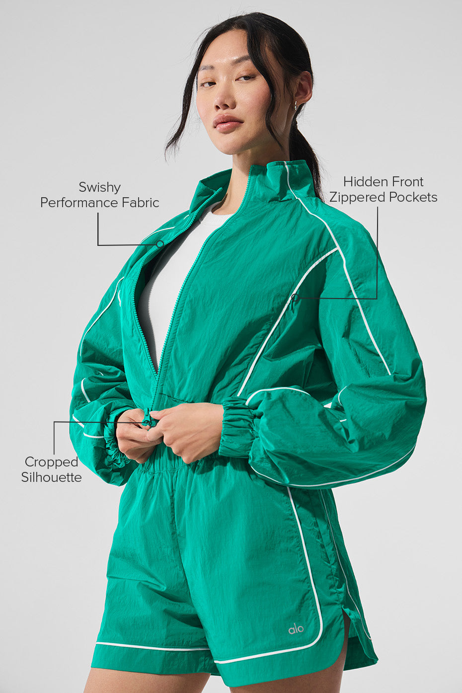 Alo Yoga Women'S Motivate Full-Zip Track Jacket