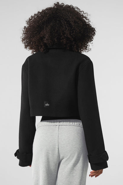 Alo Yoga Women'S Wool Cropped Metro Trench