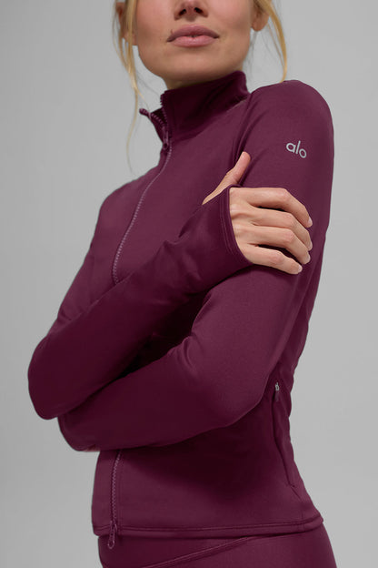 Alo Yoga Women'S Airlift Winter Warm Radiant Full-Zip Jacket