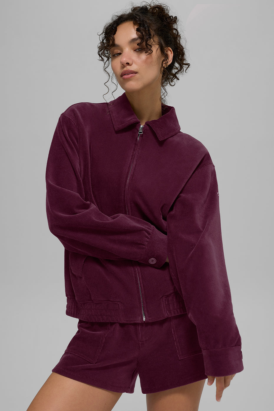 Alo Yoga Women'S Micro Corduroy On Duty Jacket