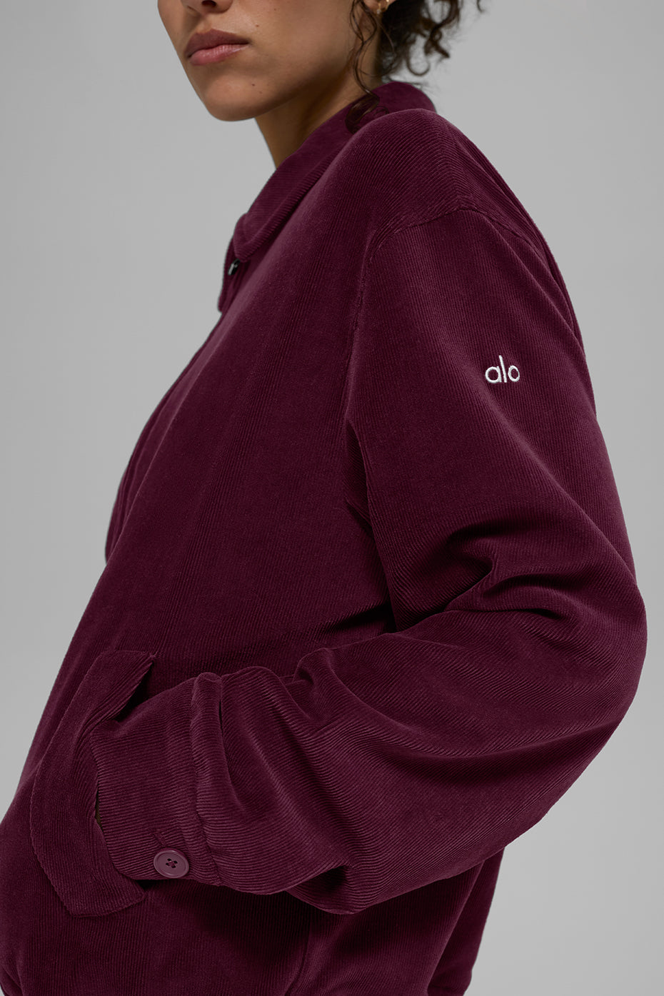 Alo Yoga Women'S Micro Corduroy On Duty Jacket