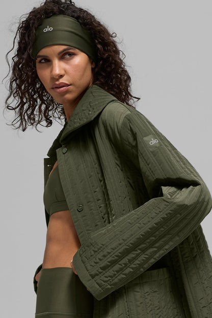 Alo Yoga Women'S Quilted Skyline Long Coat