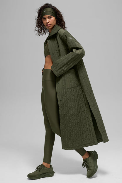 Alo Yoga Women'S Quilted Skyline Long Coat