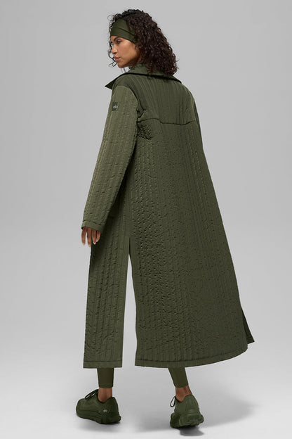 Alo Yoga Women'S Quilted Skyline Long Coat