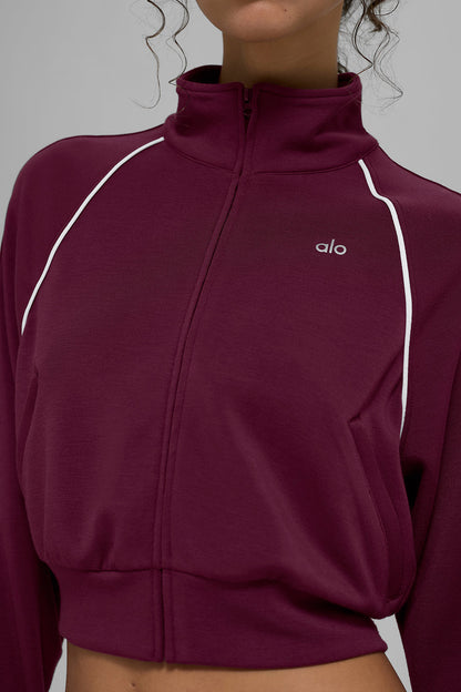 Alo Yoga Women'S Track Star Full Zip Jacket