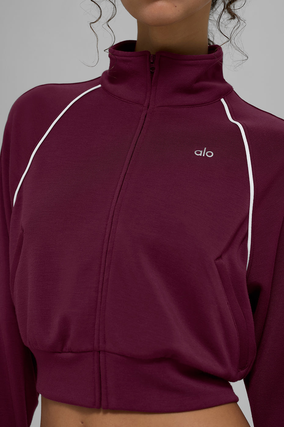 Alo Yoga Women'S Track Star Full Zip Jacket