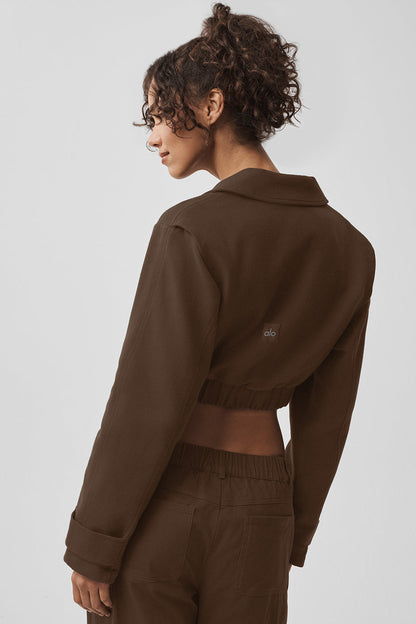 Alo Yoga Women'S Cropped Cosmopolitan Jacket