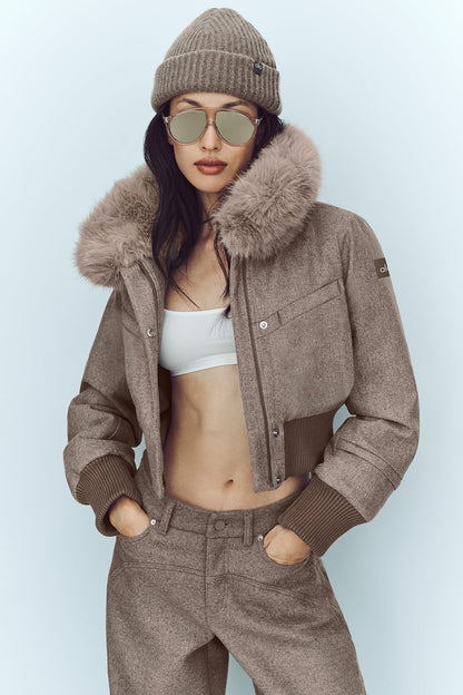 Alo Yoga Women'S Wool Blend Bunny Slope Jacket