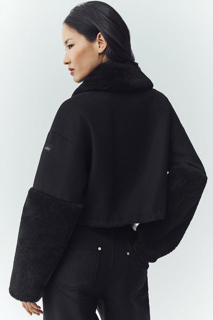 Alo Yoga Women'S Wool Blend Nightfall Bomber