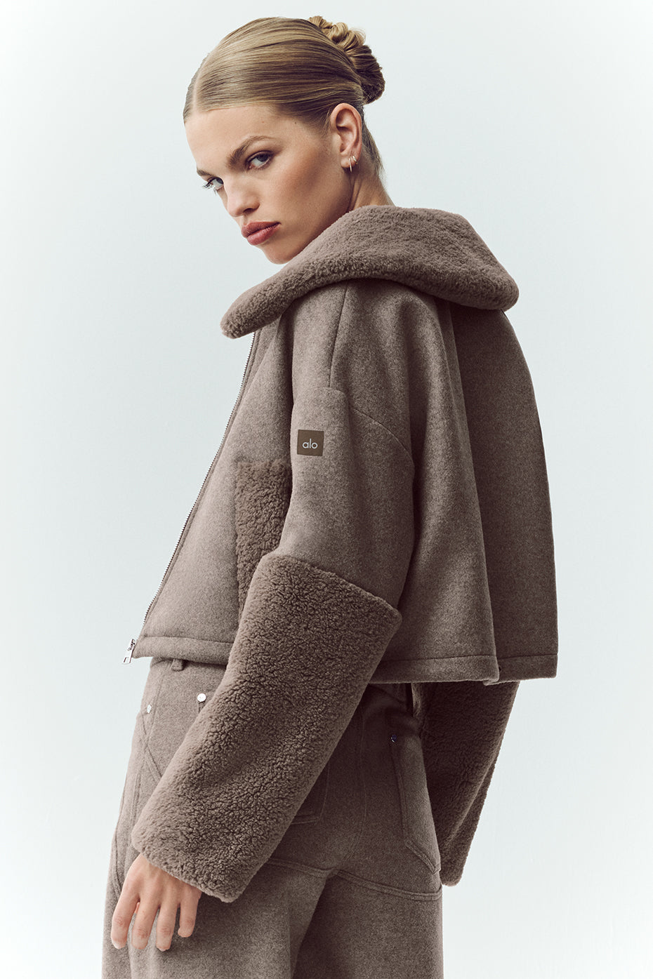 Alo Yoga Women'S Wool Blend Nightfall Bomber