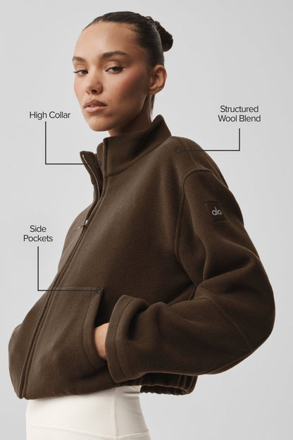 Alo Yoga Women'S Double Face Wool City Girl Jacket