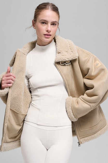 Alo Yoga Women'S Faux Shearling Grand Jacket