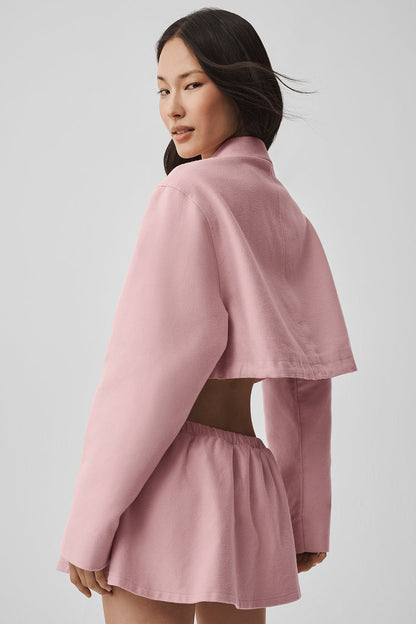 Alo Yoga Women'S Cropped Fan Favorite Full Zip Jacket