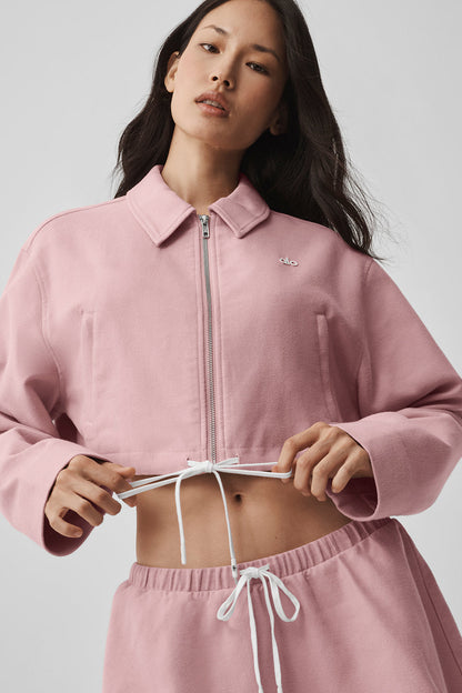 Alo Yoga Women'S Cropped Fan Favorite Full Zip Jacket