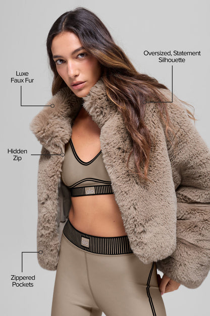 Alo Yoga Women'S Faux Fur Allure Jacket