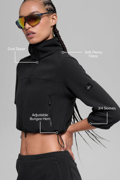 Alo Yoga Women'S Polar Fleece Retreat Cropped Jacket