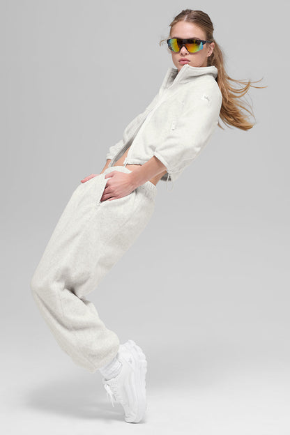 Alo Yoga Women'S Polar Fleece Retreat Cropped Jacket