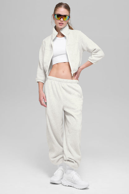 Alo Yoga Women'S Polar Fleece Retreat Cropped Jacket