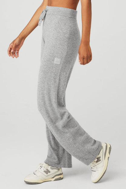 Alo Yoga Women'S Cashmere High-Waist Jet Set Wide Leg Pant