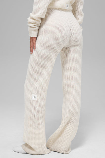 Alo Yoga Women'S Cashmere High-Waist Plush Waffle Pant