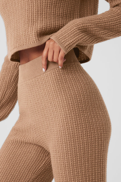 Alo Yoga Women'S Cashmere High-Waist Plush Waffle Pant