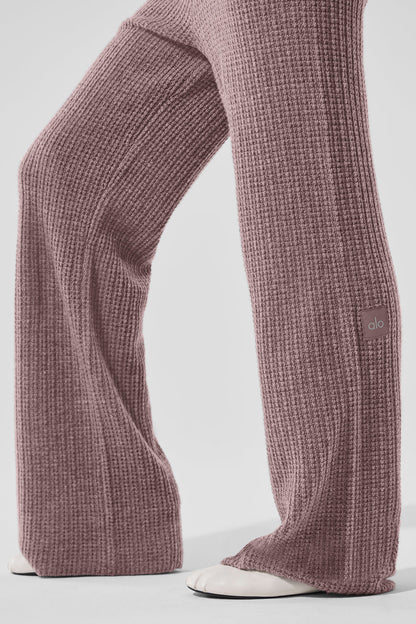 Alo Yoga Women'S Cashmere High-Waist Plush Waffle Pant